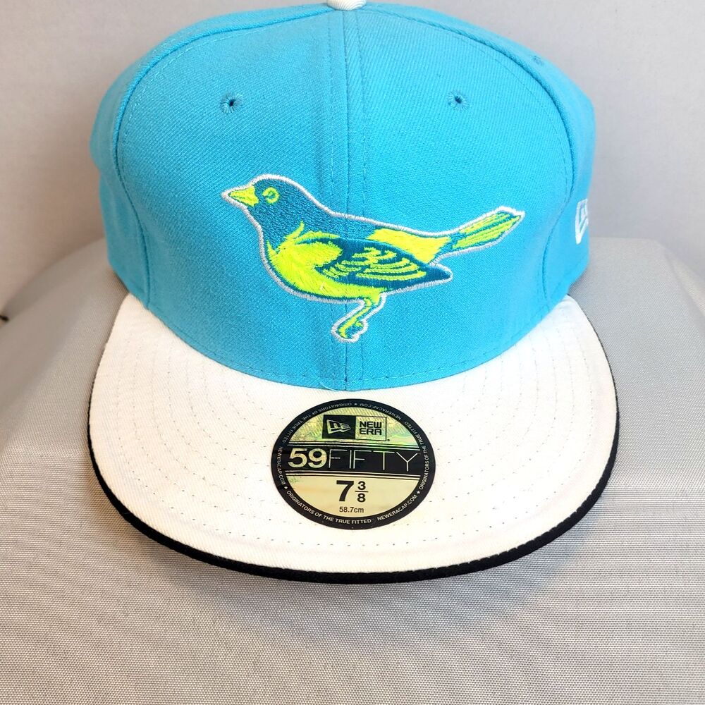 Baltimore Orioles NEW ERA 59FIFTY Size 7 3/8 Turquoise & White Fitted Hat USA